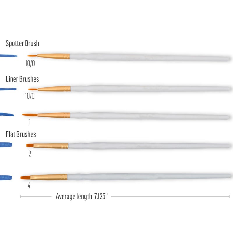 Plaid Detail Round Brush Set, 44278 (10-Piece),Black - Image 5